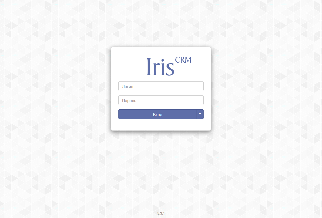 Вход в CRM систему Iris